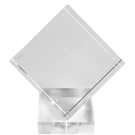 Casa Padrino Luxus Deko Acryl Würfel mit Halterung 30 x 30 x H. 30 cm - Schreibtisch Deko - Büro Deko - Wohnzimmer Deko - Luxus Qualität