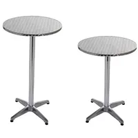 Varan Bartisch Ø 60 x 70-110 cm Grau/Silber