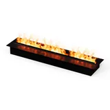 Noble Flame Fire Line Multi Pure mit Design Cover: 725 mm - Matt Tiefschwarz - Wassertank
