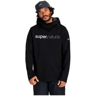 super.natural Alpine Ii Kapuzenpullover - Jet Black Melange - L