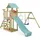 Wickey Spielturm MultiFlyer Light mit Schaukel und Rutsche Pastellblau