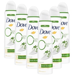 DOVE Deo-Set Deodorant Spray Gurkenduft Deo mit pflegendem Zink-Komplex 6x 150ml