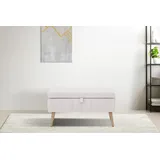 otto home Truhenbank OTTO HOME "AMIRA Sitzbank mit Stauraum, Maße B/T/H: 81/36/43 cm", beige, B:81cm H:43cm T:36cm, Struktur fein (100% Polyester);Samtvelours (100% Polyester);Luxus-Microfaser weich (100% Polyester), Sitzbänke, mit Staufach, in 3 Bezugsqualitäten