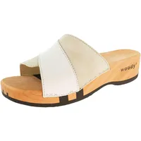 woody Damen Lucy Clog Pantolette, Weiß-Creme, Größe 38 - 38 EU