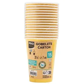 ProNappe Einweg-Kaffeebecher 200 ml Gelb