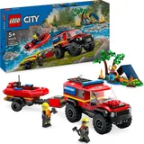 LEGO City Feuerwehrgeländewagen mit Rettungsboot