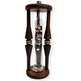 24cm tall Galileo Barometer thermometer in a wooden stand