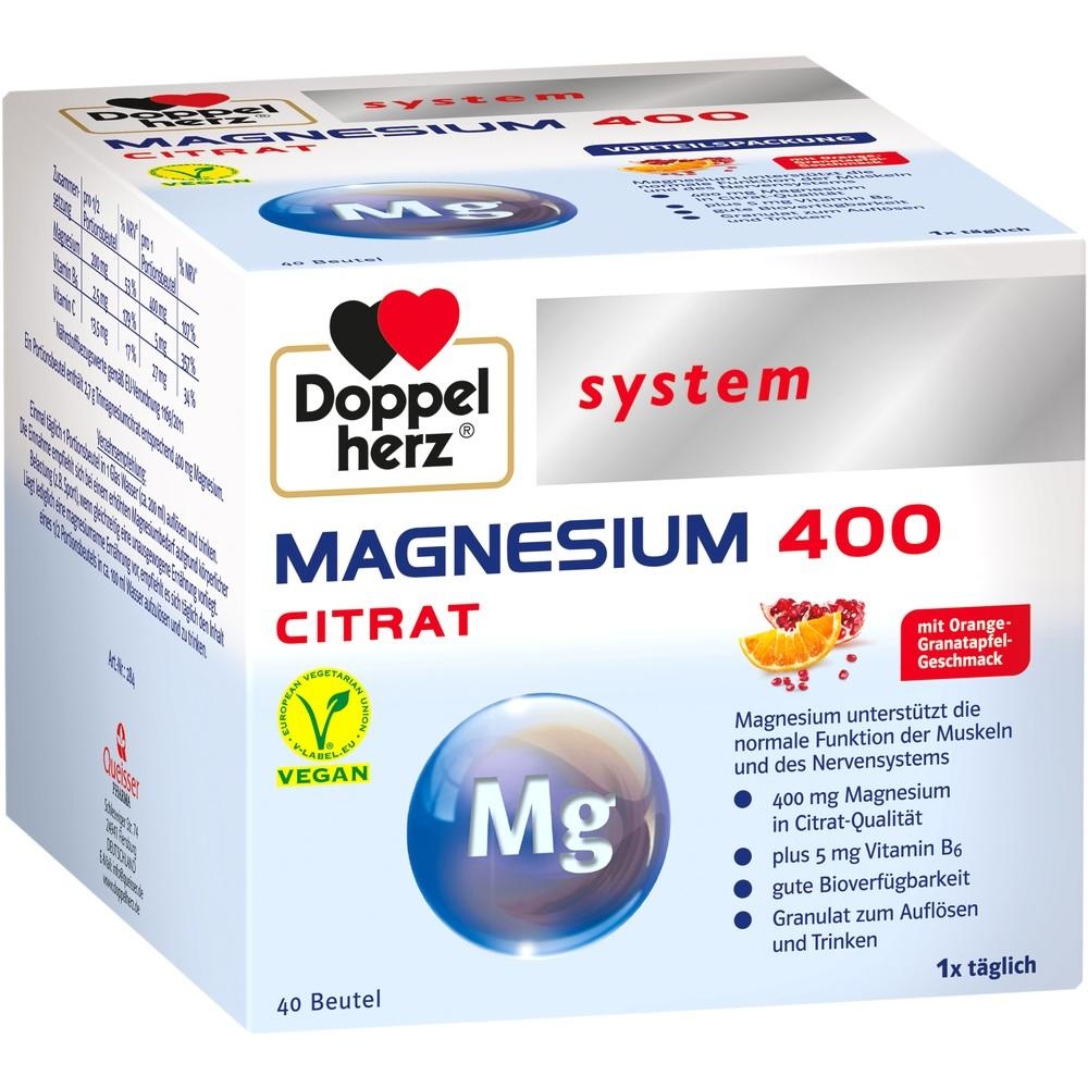 Doppelherz Magnesium 400 Citrat System 40 ST
