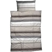 Traumschlaf Camelo Gestreift Grau 135 x 200 cm + 80 x 80 cm