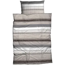 Traumschlaf Camelo Gestreift Grau 135 x 200 cm + 80 x 80 cm