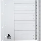 Q-Connect KF02294 Zahlenregister - 1 - 12, A4 Überbreite, 12 Blatt, grau