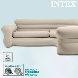 Intex Innen-ecksofa - Beige - 257x203x76 cm