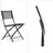 Relaxdays Klappstuhl Balkon 55 x 48 x 87 cm grau