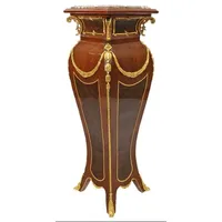 Casa Padrino Barock Säule Mahagoni / Gold - Beistelltisch