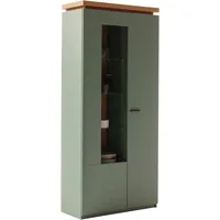 MCA Furniture Vitrine 1 Tür, 3 Glasböden, Höhe 197