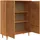 INOSIGN Highboard »Malmedy Front mit gefrästen Rillen« Kommode Midischrank aus massivem Kiefernholz, Push-to-open, B 100 cm beige