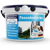 Plid Fassadenfarbe Weiss Außen (WETTER & UV-BESTÄNDIG]- Hochwertige Aussenfarbe - 5l