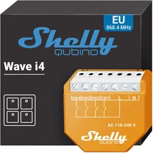 Shelly Wave i4 | Z-Wave Smart Controller | 4 Digitalen Eingängen | Hausautomation | Fortgeschrittene Steuerung | Geringer Energieverbrauch | Z-Wave-Gateway Erforderlich | Erweiterte Funkreichweite