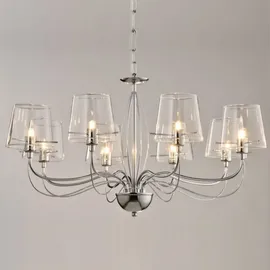 Kosilum - Design Barock-Kronleuchter 8-flammig Klarglas - Matane