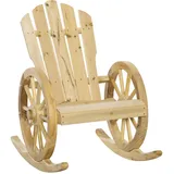 Outsunny Schaukelstuhl,, Fichte, Holz, 88x92x68 cm, Gartenmöbel, Gartenstühle, Gartenstühle