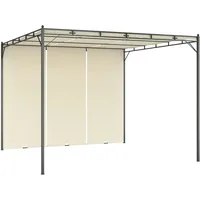 VidaXL Gartenpavillon mit Seitenvorhang 3x3x2,25 m Creme