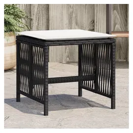 vidaXL Gartenhocker mit Kissen 41 x 41 x 36 cm schwarz 4 St.