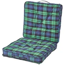 Homescapes Reisekissen 50 x 50 cm Blau-Grün Kariert