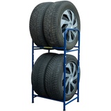 Goodyear Reifenregal für 4 Reifen, platzsparende Aufbewahrung, höhenverstellbar, 2 Ebenen, Tragkraft bis zu 120 kg