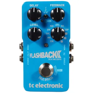 TC Electronic FLASHBACK 2 DELAY Legendäres Delay-Pedal mit Bahnbrechendem MASH-Fußschalter, Crystal-Delay-Effekt und Integrierter TonePrint-Technologie