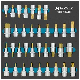 HAZET Steckschlüssel-Bit-Einsatz-Satz 163-407/35 35-tlg.