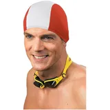 Sport-Thieme Schwimmkappen-Set Textil Rot-Weiß Erwachsene
