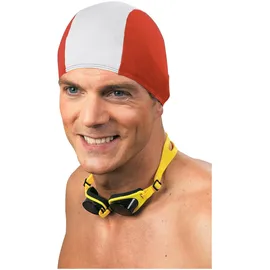 Sport-Thieme Schwimmkappen-Set Textil Rot-Weiß Erwachsene