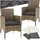 Tectake Rattansessel 57 x 59 x 85 cm 2 St. inkl. Sitzbezüge 4 St. natur/dunkelgrau