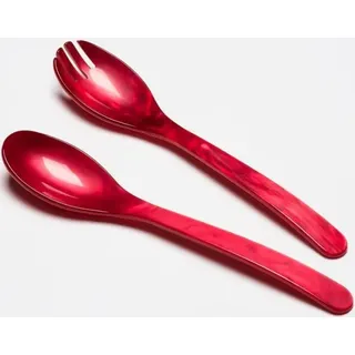 G.F. Heim Söhne Salatbesteck aus Acrylglas rot 29,5cm 817-21