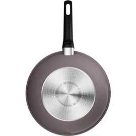 Tefal Wok TEFAL "Ceramic Control Grey", grau, B:29,8cm H:10,9cm L:47,6cm Ø:28cm, Pfannen, Wok, Keramikbeschichtung, Induktion, Thermo-Signal Temperaturanzeiger