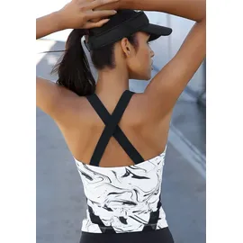 LASCANA Funktionsshirt Marble Schwarz/Weiß 32/34