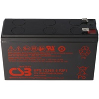 CSB Battery CSB-UPS123606 12 Volt 7 Ah AGM Bleiakku 360Wh, 151x51x98,3mm Faston 4,8 und 6,3mm Hochstromfest