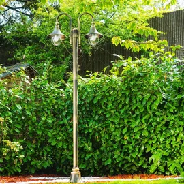 hofstein Außenleuchte Metall Kunststoff 225 cm 1x E27 gold/transparent