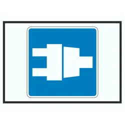 Landstromanschluss für Schiffe Symbol A6 (105x148mm)