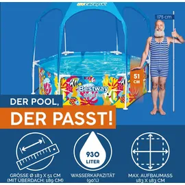 BESTWAY Steel Pro Frame Pool Baby-Pool Ø 183 x 51 cm (5618T)