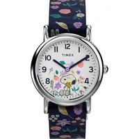 Timex PEANUTS WEEKENDER 31 mm bunt Silikonarmband Blau