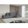 altdecor Ecksofa Cord mit Schlaffunktion 3-Sitzer Dunkelgrau