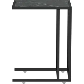 vidaXL Beistelltisch Schwarz Marmor 50 x 35 x 65 cm