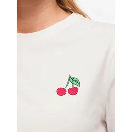 VILA VISYBILLA CHERRY O-NECK Weiß XS