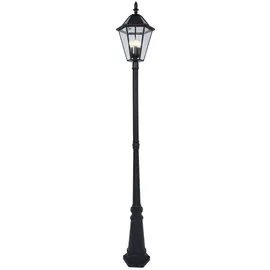 Lutec Außenstandleuchte Edelstahl, Glas 227,0 cm Solarzelle IP44 grau
