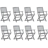 vidaXL Gartenstuhl klappbar 48,7 x 57 x 91 cm braun 8 St.