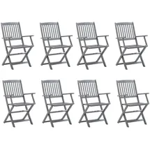 vidaXL Gartenstuhl klappbar 48,7 x 57 x 91 cm braun 8 St.