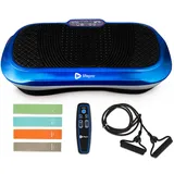 LifePro Waver Vibrationsplatte – Vibration Plate Trainingsgerät Für Lymphdrainage Muskelaktivierung & Ganzkörpertraining Inklusive 2 Loop-Bänder 4 Widerstandsbänder Fernbedienung Blau