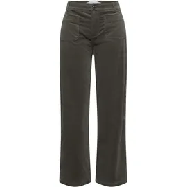 street one studio Cordhose High Waist Hollow Grün 46