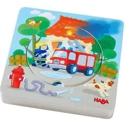 HABA 303252 Holzpuzzle Feuerwehr-Einsatz